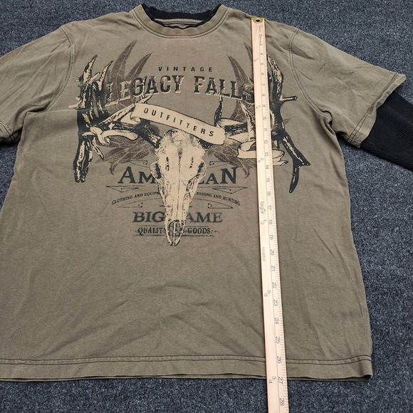 Legacy Falls Outfitters Large Long Sleeve Layered T-Shirt Deer Buck Y2k Hunting - Picture 4 of 7